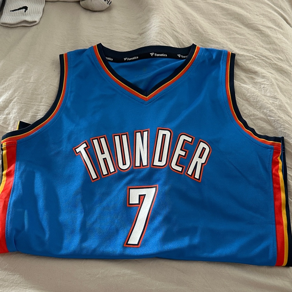Fanatics Blue Thunder Jersey with Red and Orange Trim